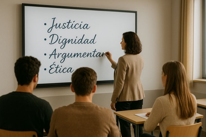 Educar en valores jurídicos no es repetir eslóganes. Es enseñar a pensar con rigor y a decidir con conciencia.