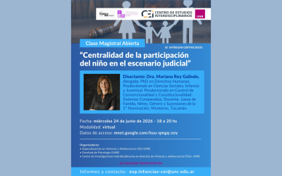 Mariana Rey Galindo participará en clase magistral internacional sobre niñez y justicia