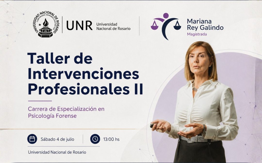 Clase en la Especialización en Psicología Forense de la Universidad Nacional de Rosario