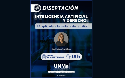 La Dra. Mariana Rey Galindo disertará sobre inteligencia artificial y justicia de familia en la UNMa